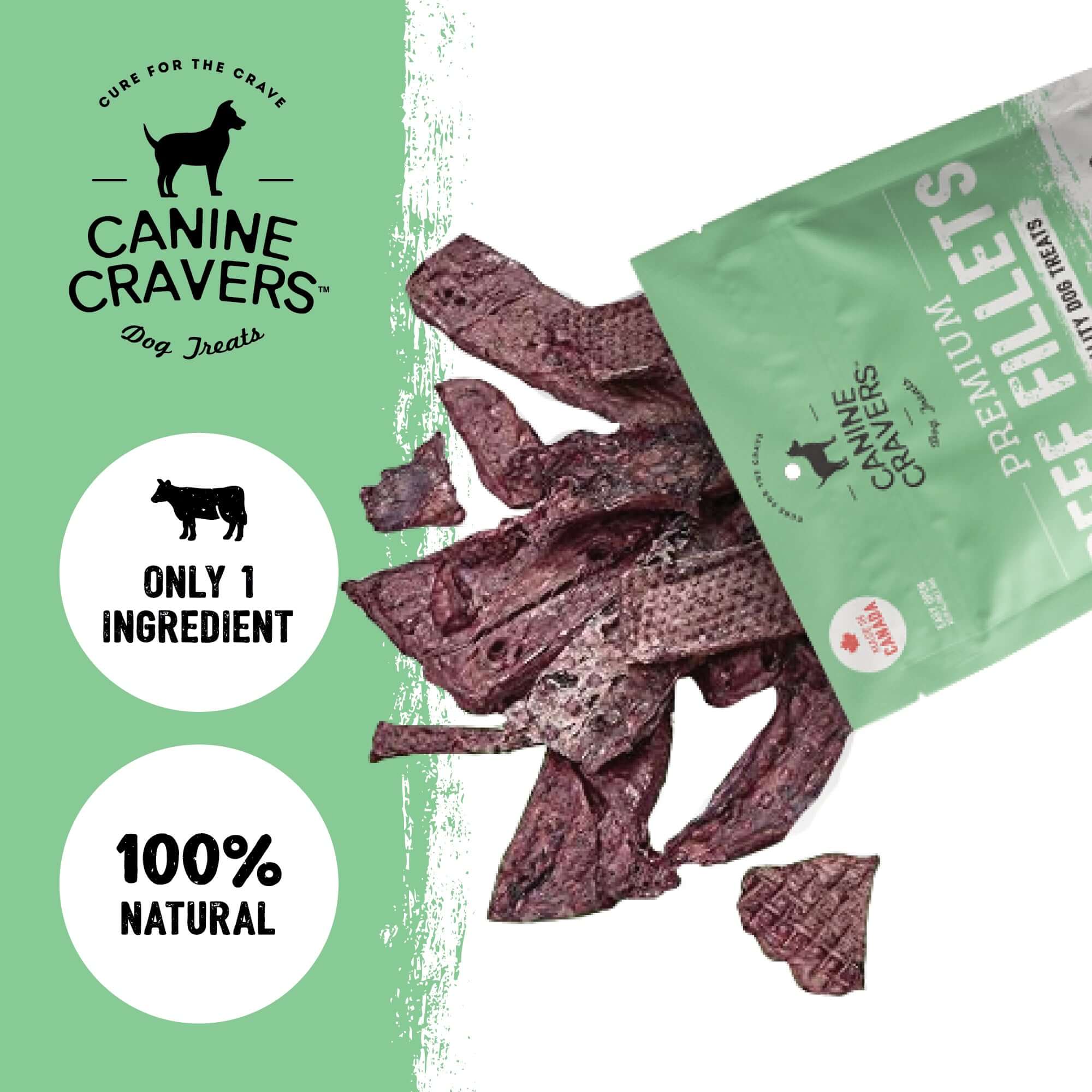 Premium Beef Fillets Dog Treats 20 oz Big Bag