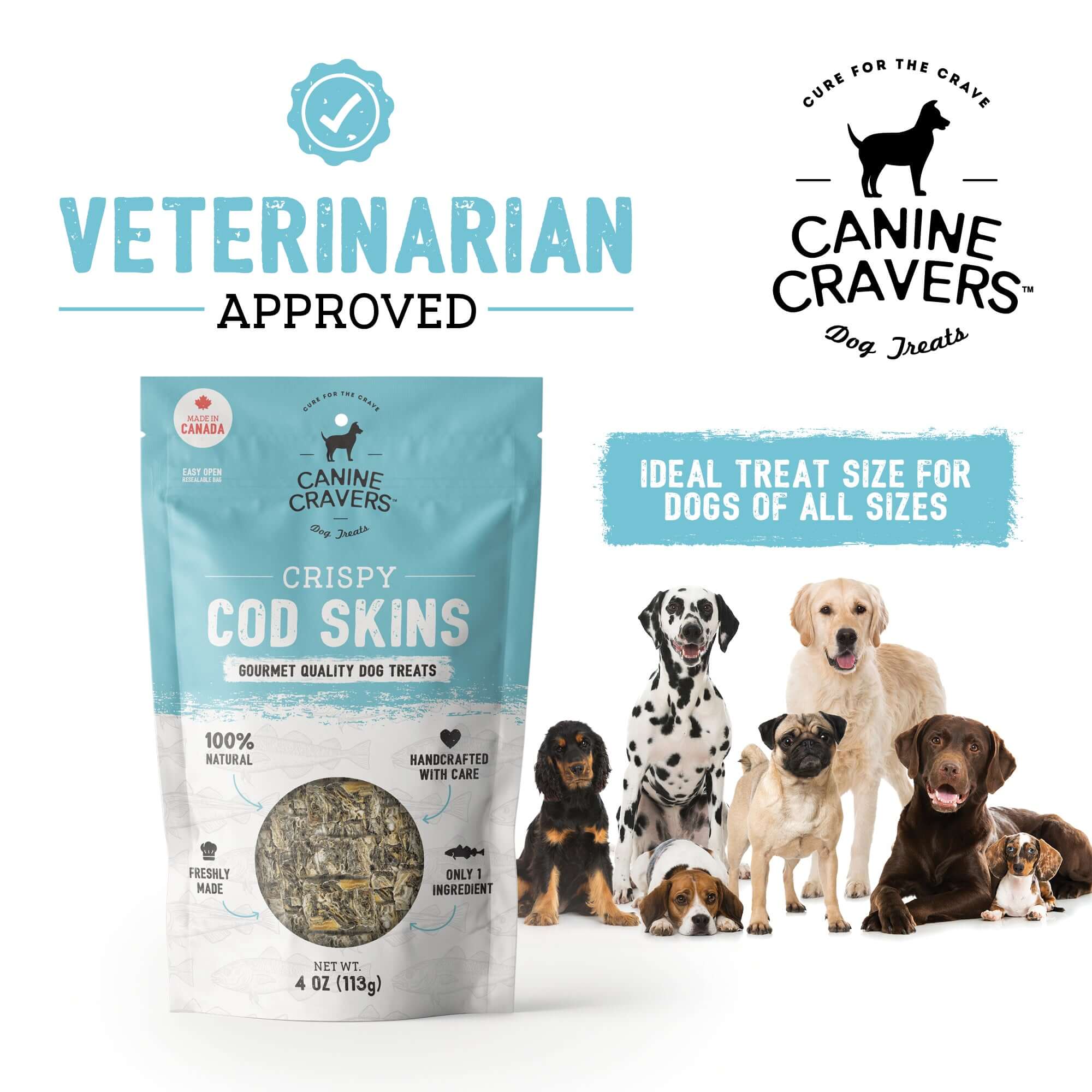 Canine Cravers Cod Skins Packaging