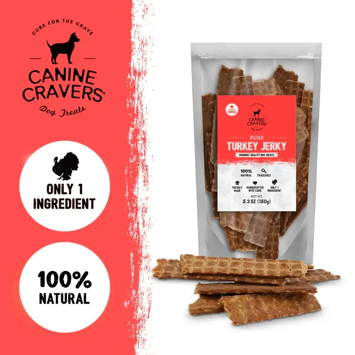 Pure Turkey Jerky Dog Treats 5.3 oz Bag