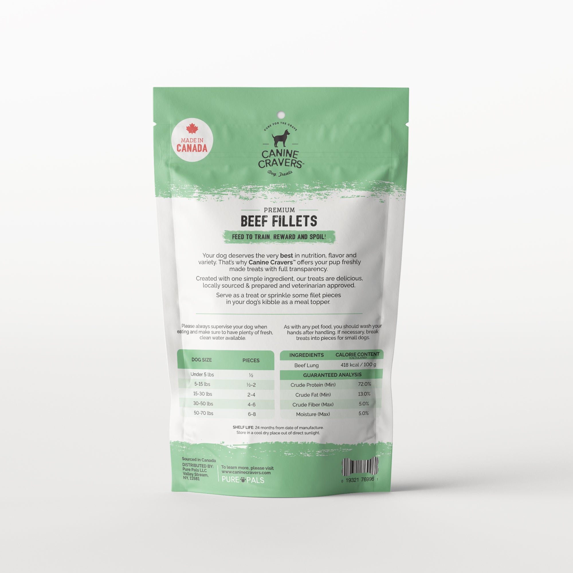 Premium Beef Fillets Dog Treats 5.3 oz Bag