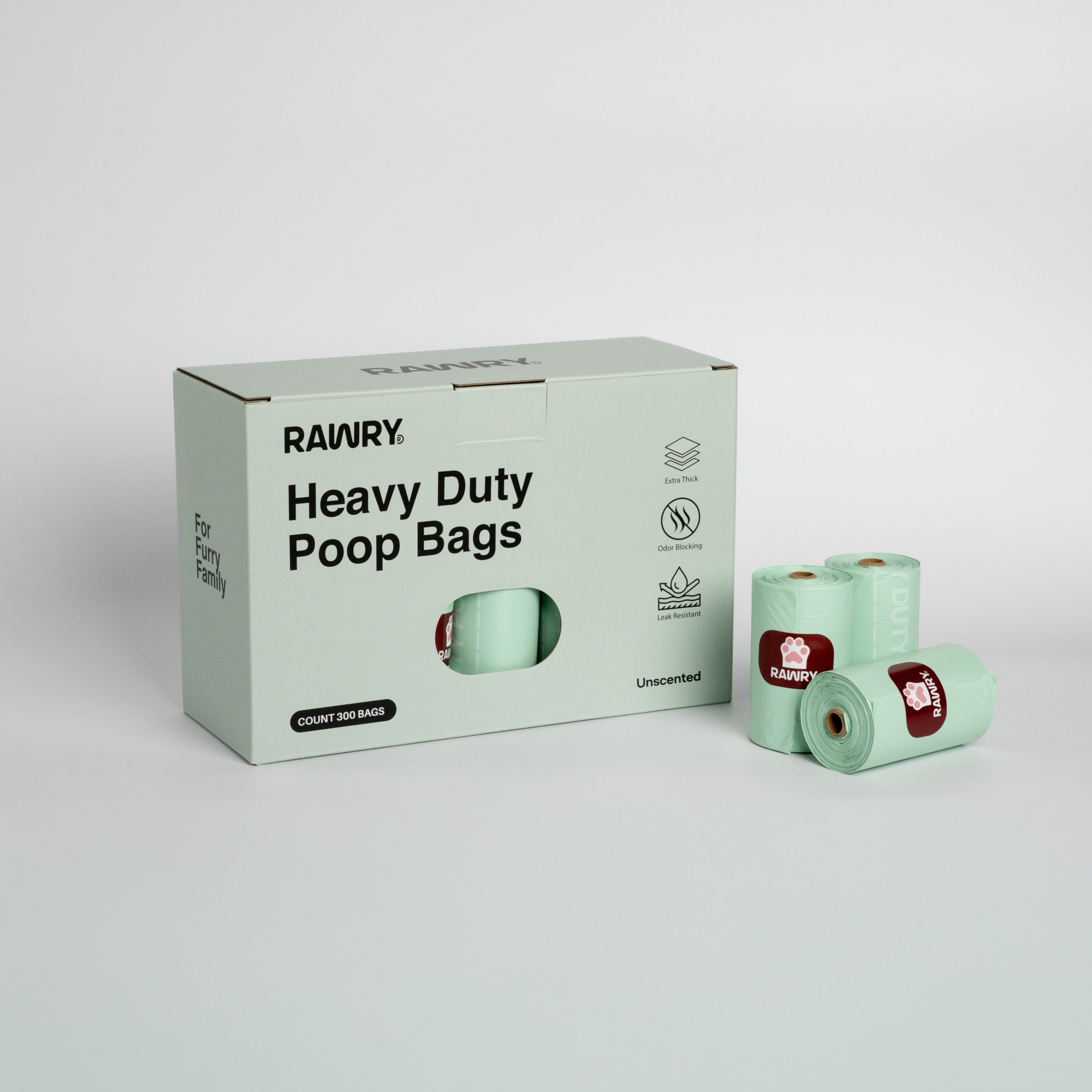 Heavy Duty Poop Bags (300 Pack, Unscented)
