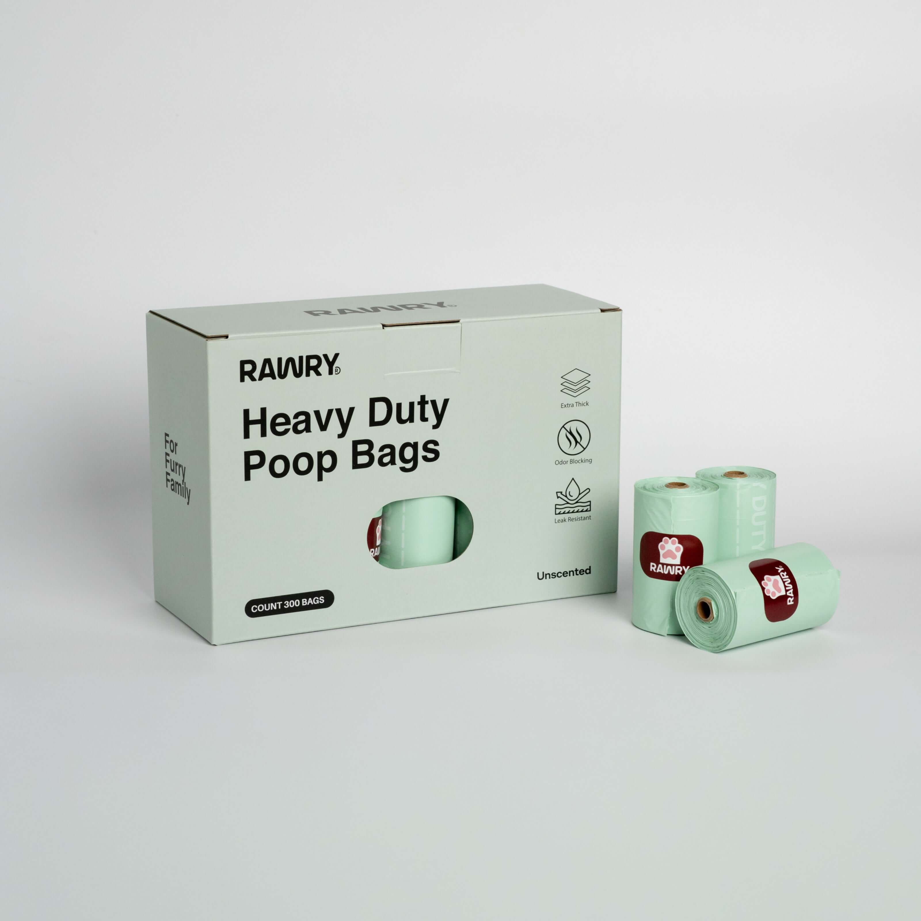 Heavy Duty Poop Bags (300 Pack, Unscented)