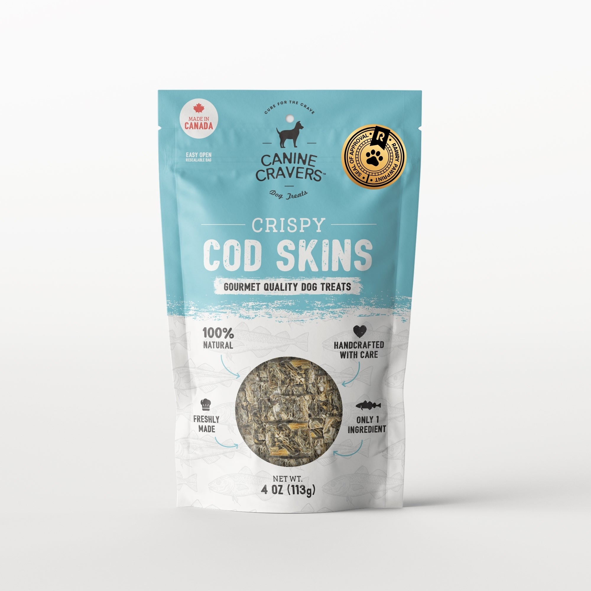 Canine Cravers Cod Skins Packaging
