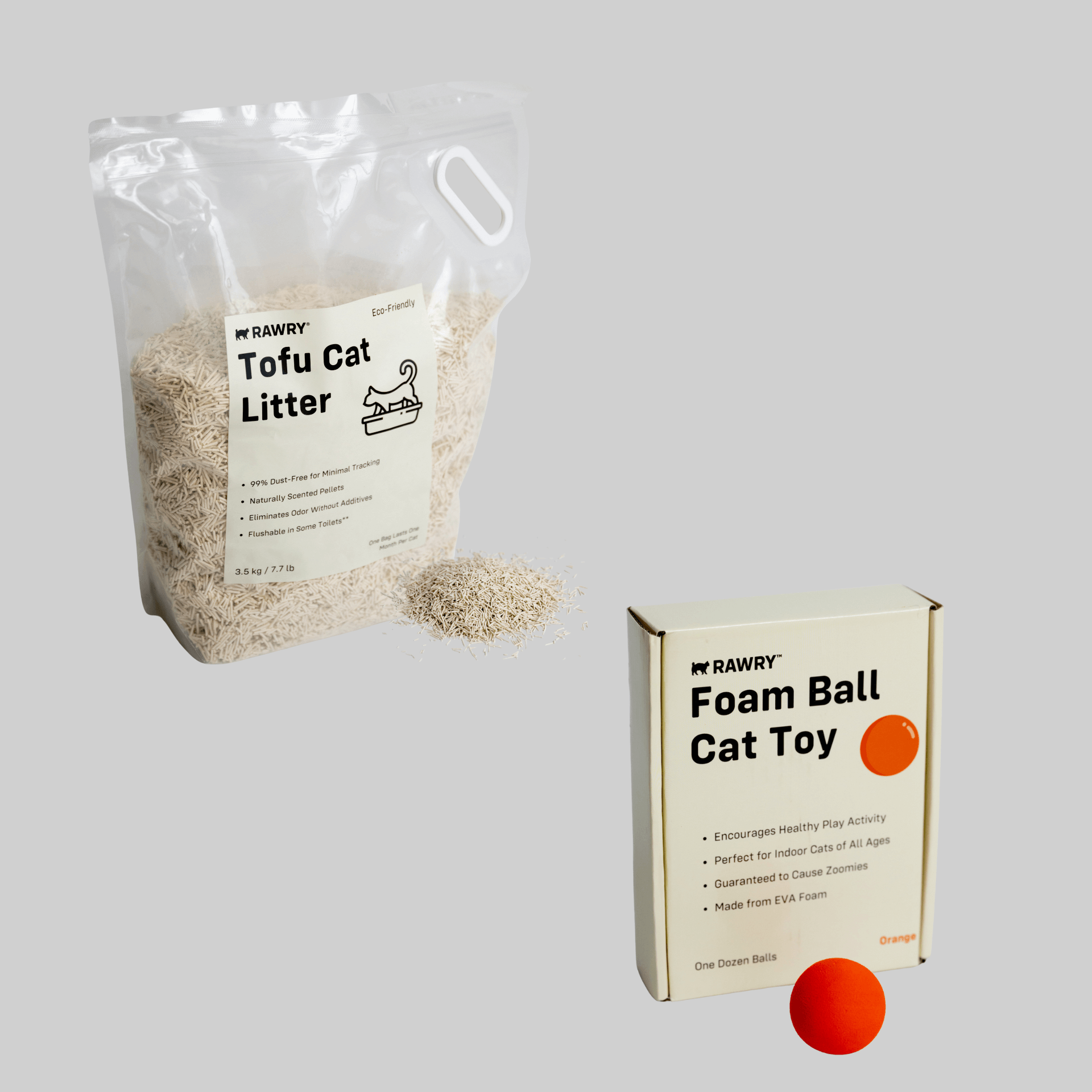 Rawry Bundles 1 Bag / Orange-Dozen Essentials Bundle: Balls and Litter