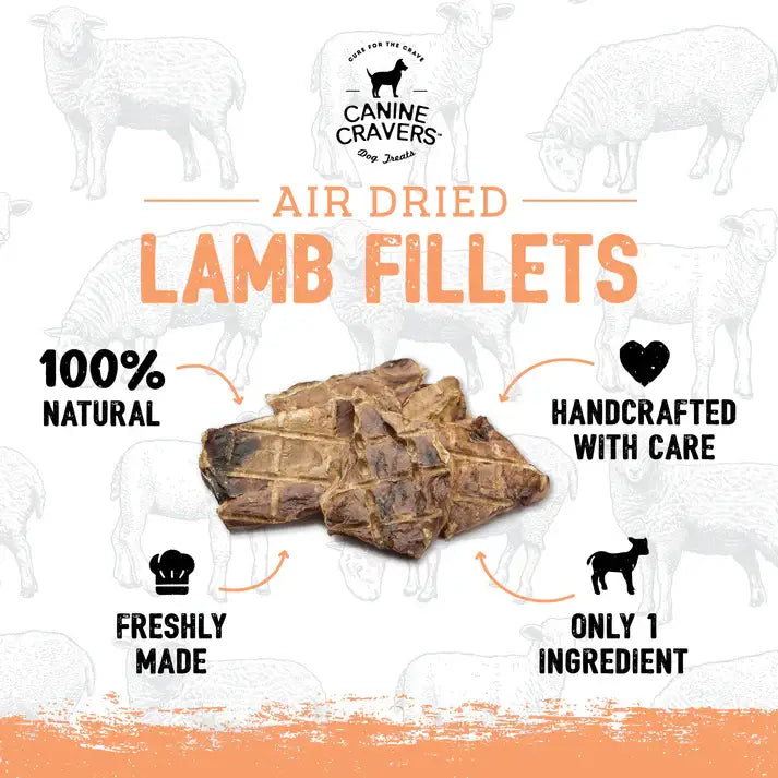 Premium Lamb Fillet Dog Treats 5.3 oz Bag