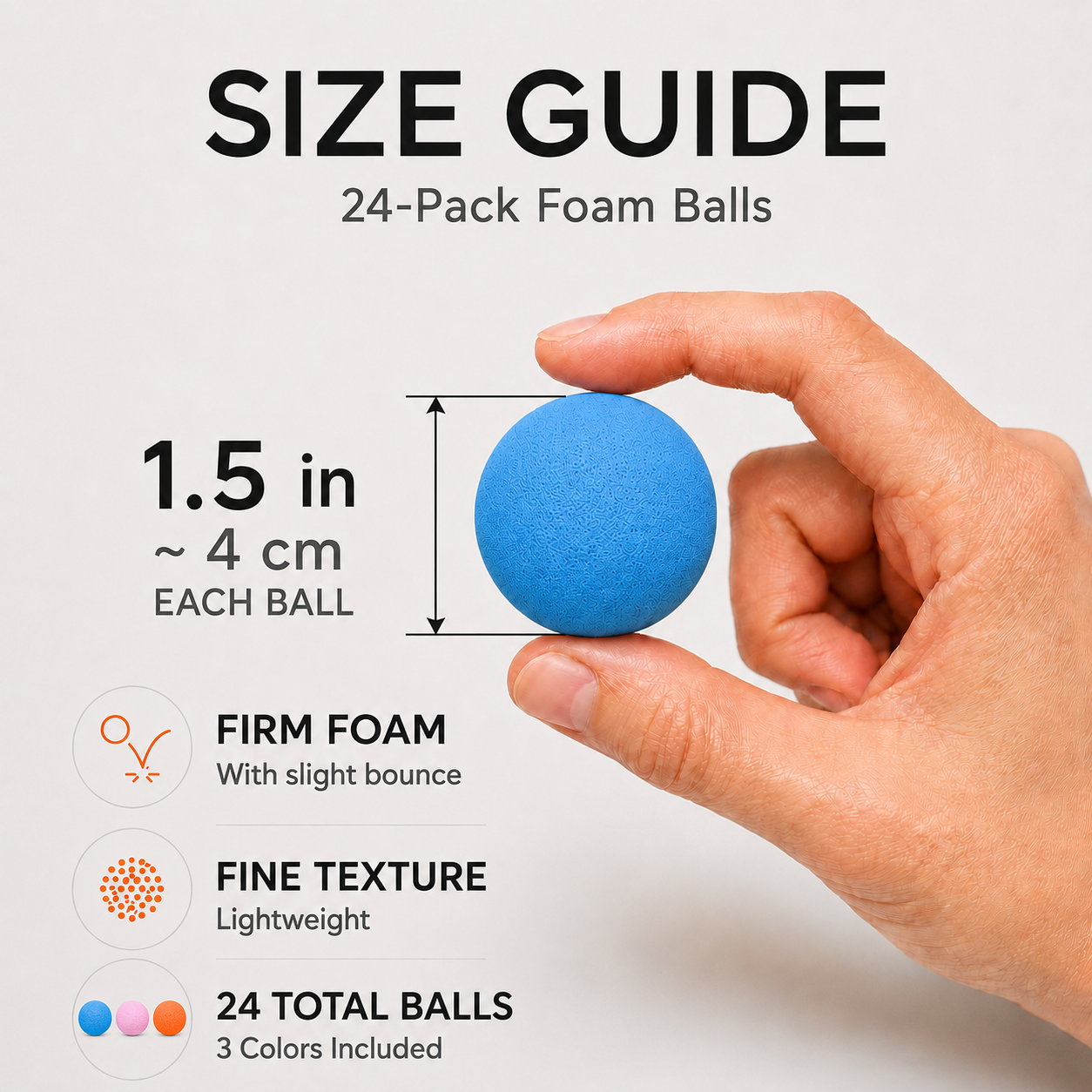 Foam Ball Cat Toy 24-Pack (Mixed)