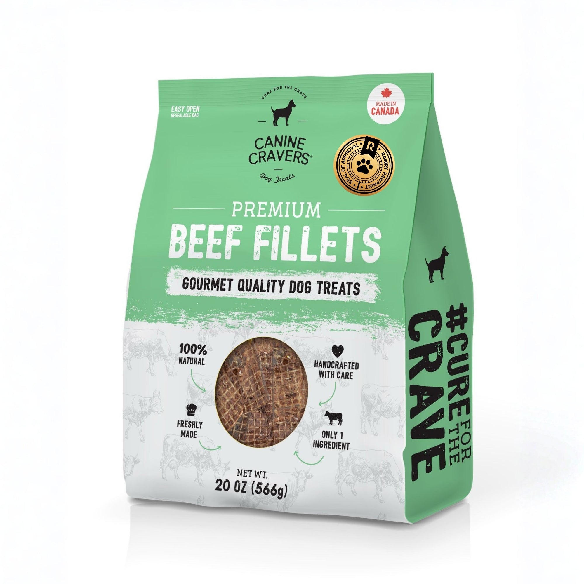 Premium Beef Fillets Dog Treats 20 oz Big Bag