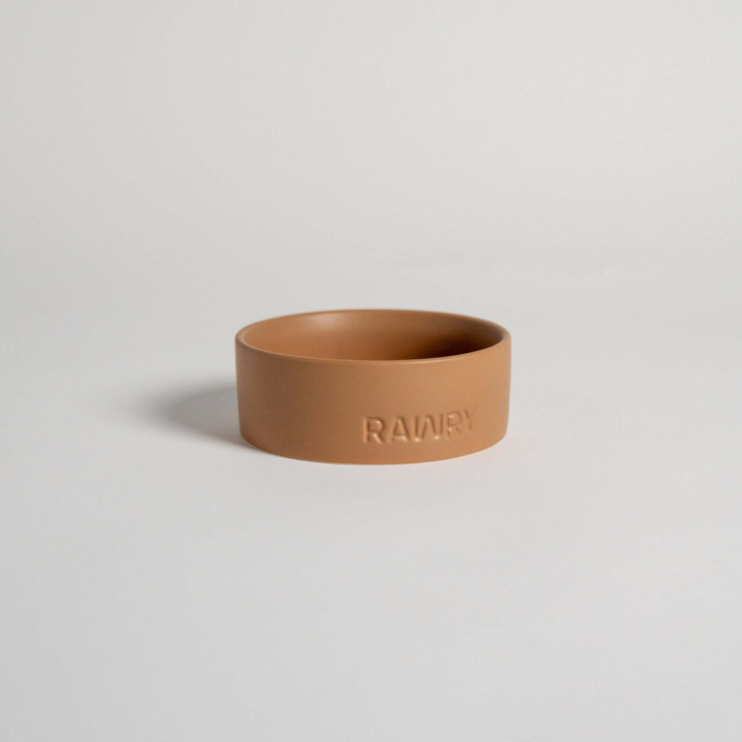Rawry Ceramic Pet Bowl Size Guide: Clay - Small
