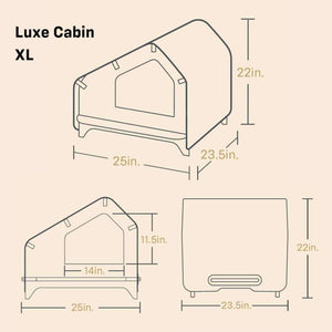 Rawry Pet Houses Luxe Cabin - Cream XL / Rawry Pet Houses Luxe Cabin - Light Grey XL / Rawry Pet Houses Luxe Cabin - Maroon XL /  Rawry Pet Houses Luxe Cabin - Delicate Blue XL / Rawry Pet Houses Luxe Cabin - Tickled Pink XL / Evergreen XL