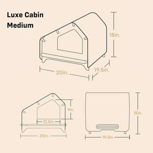 Rawry Pet Houses Luxe Cabin - Cream Medium / Rawry Pet Houses Luxe Cabin - Light Grey Medium / Rawry Pet Houses Luxe Cabin - Maroon Medium / Rawry Pet Houses Luxe Cabin - Delicate Blue Medium / Rawry Pet Houses Luxe Cabin - Tickled Pink Medium / Evergreen Medium